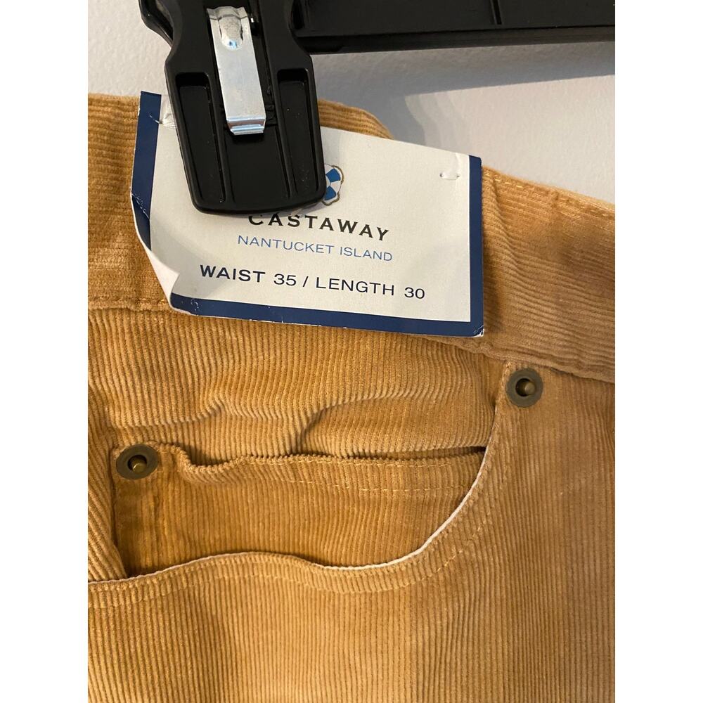 Castaway Nantucket Union Jean 35x 30 Dionis Oak Tan Pants Corduroy - Picture 3 of 4